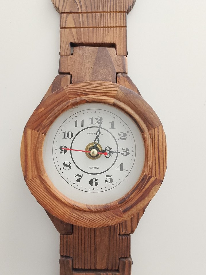 Ahşap Duvar Saati - Görsel 3