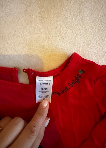 Carters Kırmızı Uzun Kollu Elbise - Görsel 2