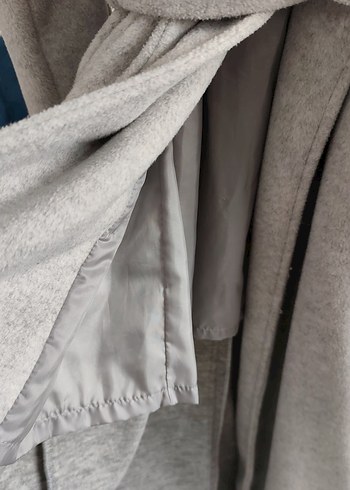 Hewes Açık Gri Kemerli Kaban - Görsel 3