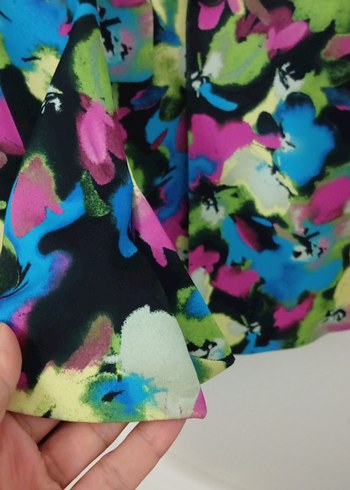 Renkli Batik Desenli Kadın Blazer Ceket - Görsel 8