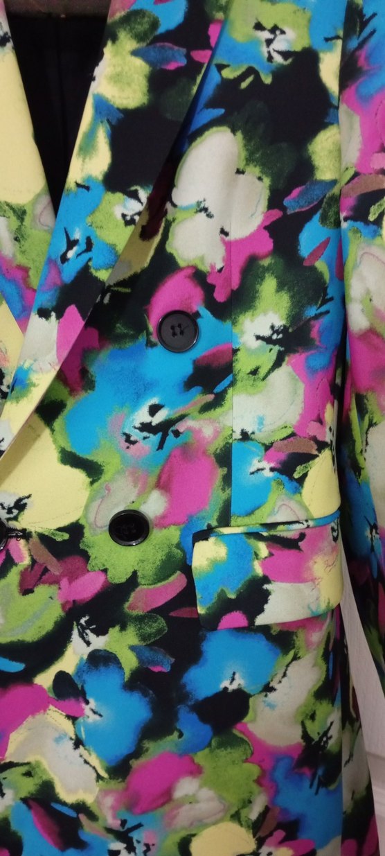 Renkli Batik Desenli Kadın Blazer Ceket - Görsel 2