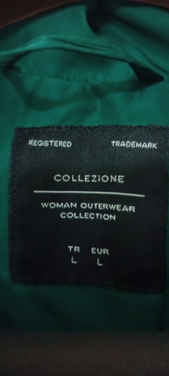 Fermuarlı Koyu Yeşil Kadın Kış Montu - Görsel 5