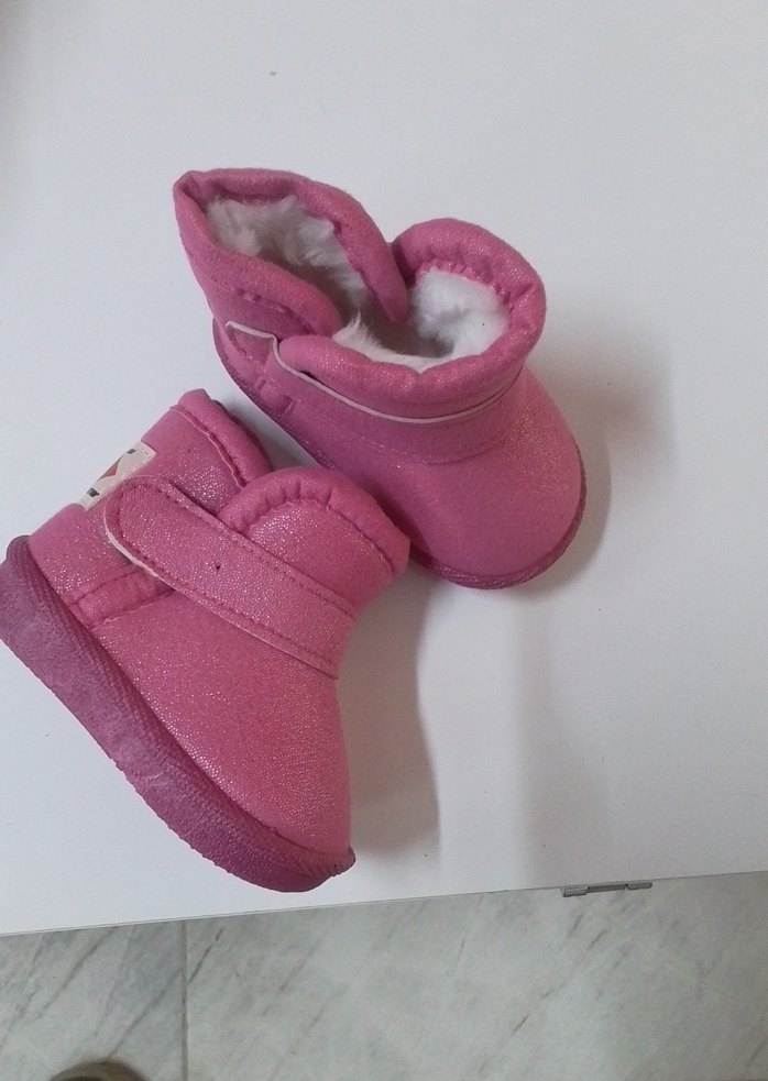 Kız Çocuk Pembe Sıcak Kürklü Ev Terliği - Görsel 3