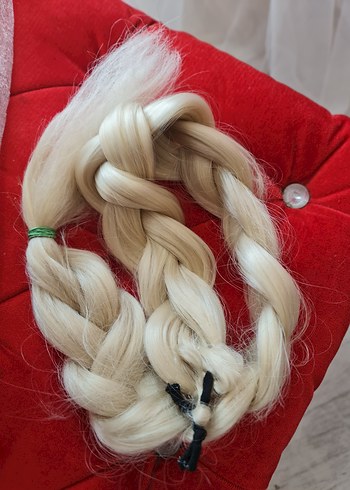 platin gerçek saç Görünümlü Bohem Saç - Görsel 5