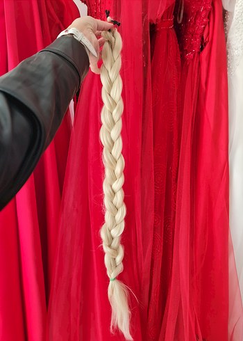 platin gerçek saç Görünümlü Bohem Saç - Görsel 6