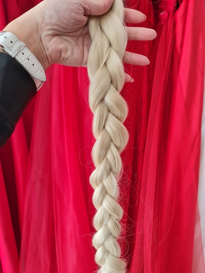 platin gerçek saç Görünümlü Bohem Saç - Görsel 3