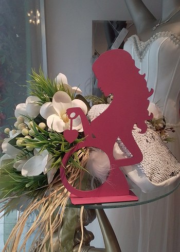 Pembe Parlak Desenli Uzun Göbekli Dekor - Görsel 3