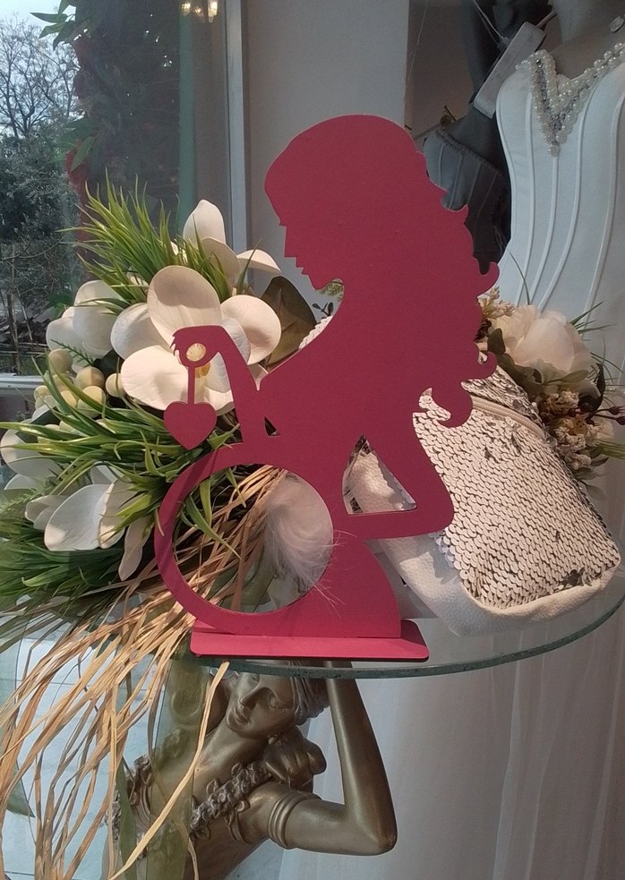 Pembe Parlak Desenli Uzun Göbekli Dekor - Görsel 2