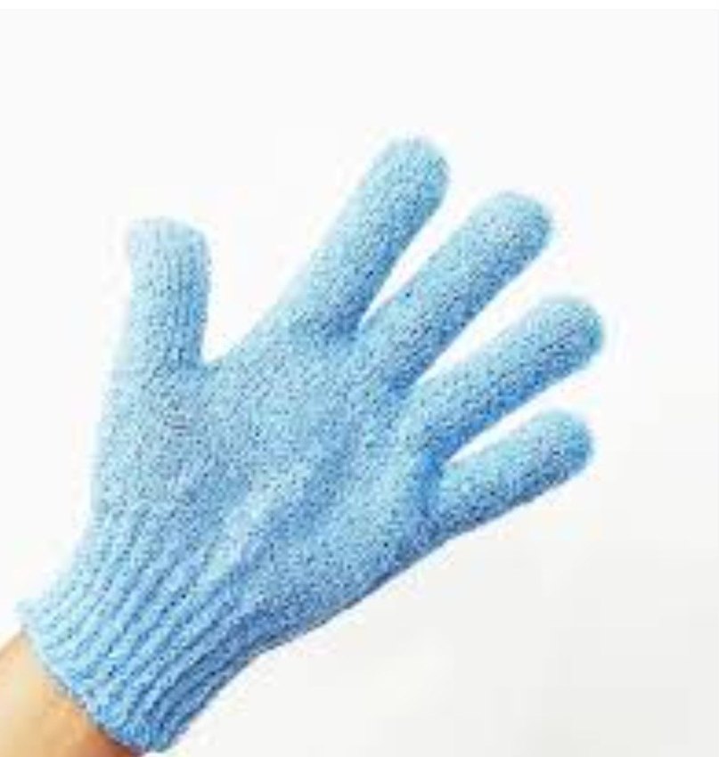 Mavi Örgü Kadın Eldiveni - Görsel 3