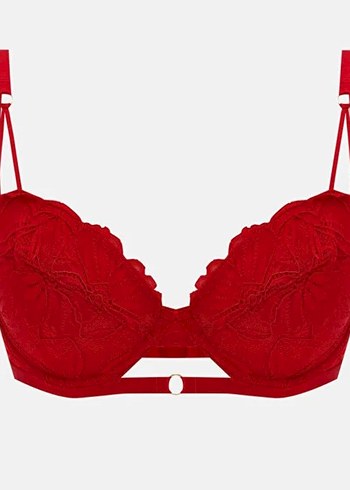 Kırmızı Mini Dantelli Sütyen Takımı - Görsel 2