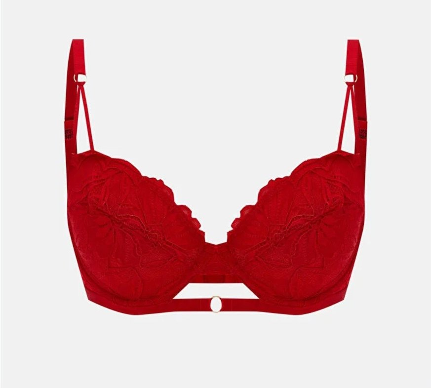 Kırmızı Mini Dantelli Sütyen Takımı - Görsel 2