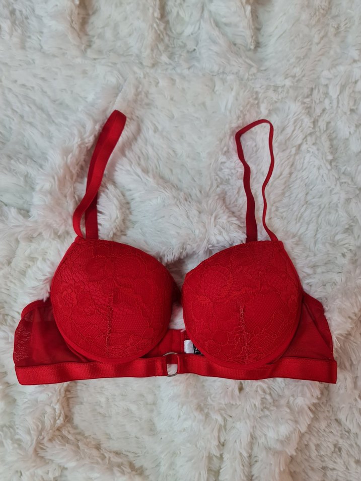 Kırmızı Dantelli Mini Sütyen Takımı - Görsel 3