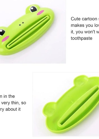 Renkli Kurbağa Şeklinde dış macunu sıkma aparatı - Görsel 3