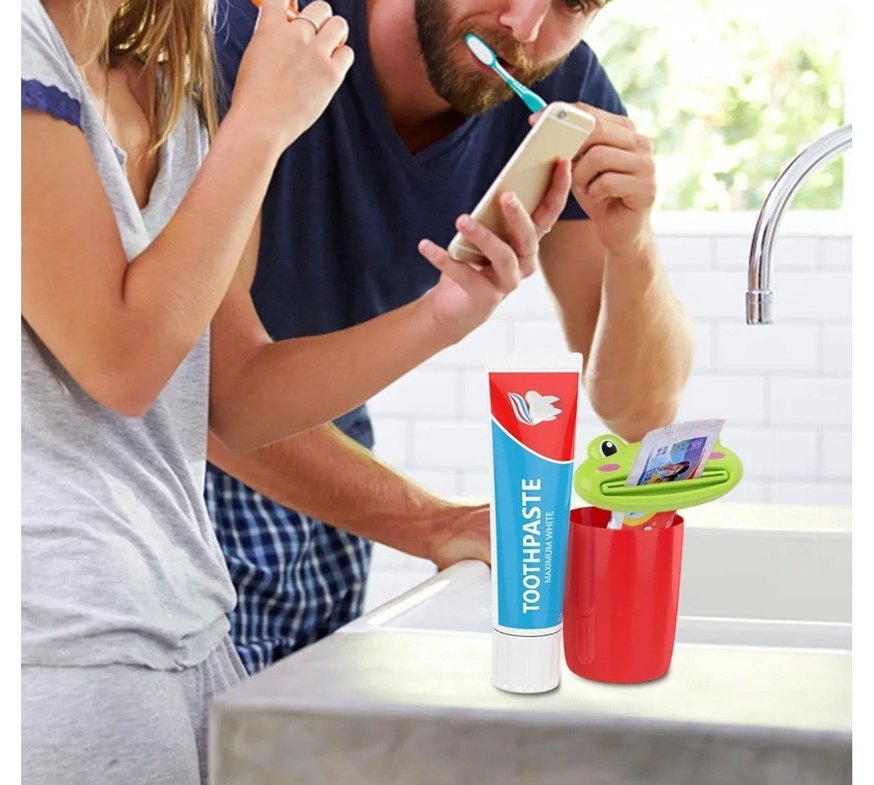 Renkli Kurbağa Şeklinde dış macunu sıkma aparatı - Görsel 5