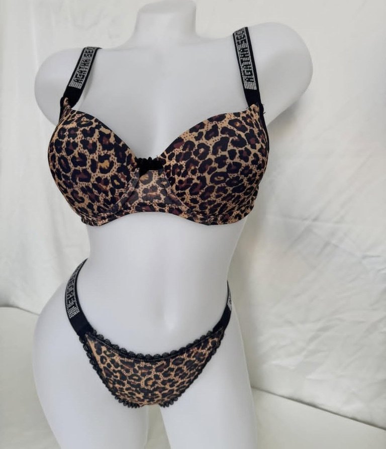 Leopar Desenli Mini Sütyen ve Külot Takımı - Görsel 3