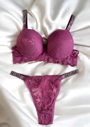 Bordo Dantelli Victoria's Secret Sütyen Takımı - Görsel 2