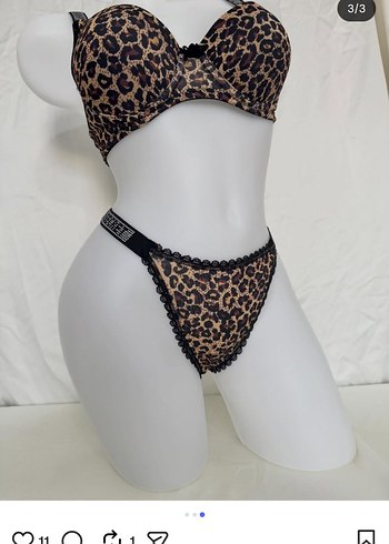 Leopar Desenli Mini Sütyen Takımı - Görsel 4