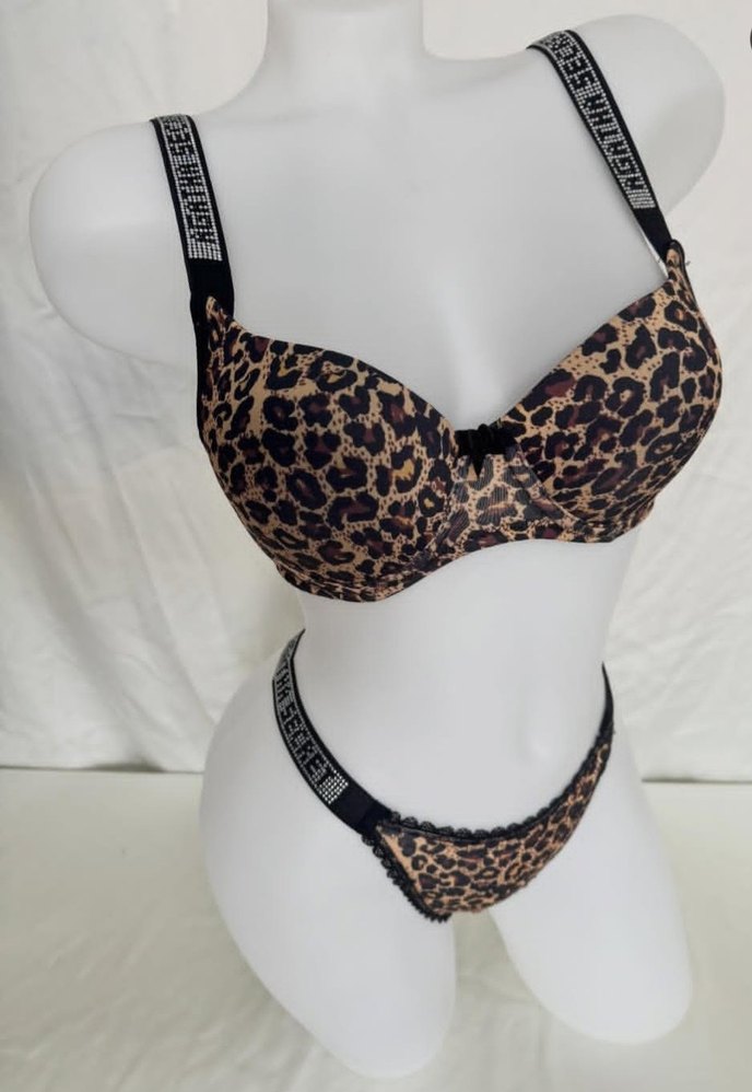 Leopar Desenli Mini Sütyen Takımı - Görsel 2