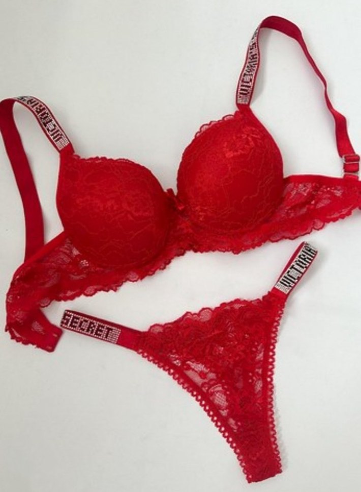 Victoria's Secret Parlak Kırmızı Bohem Baskılı Sütyen - Görsel 2