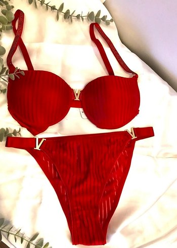 Kırmızı Mini Sütyen Takımı - Görsel 2