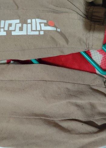 Kadın Bej Pamuk Midi Rahat Pantolon - Görsel 3