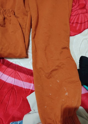 Kızlar için Gevşek Kesim Kahverengi Eşofman - Görsel 4