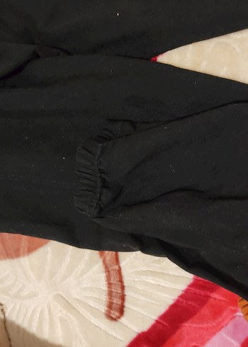 Siyah Drapeli Kadın Kumaş Pantolon - Görsel 2