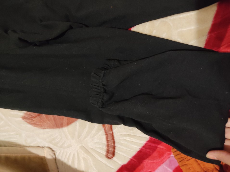 Siyah Drapeli Kadın Kumaş Pantolon - Görsel 2