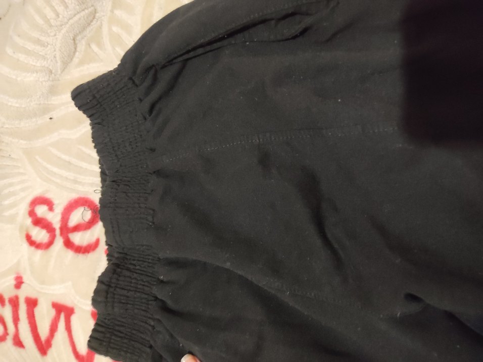 Siyah Drapeli Kadın Kumaş Pantolon - Görsel 4