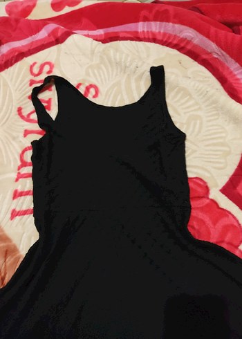 Kadın Siyah V Yaka Triko Midi Elbise - Görsel 3