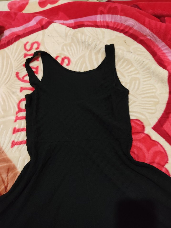 Kadın Siyah V Yaka Triko Midi Elbise - Görsel 3