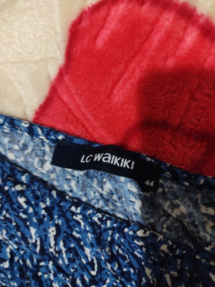 Mavi Bağlamalı Desenli Hamile Triko Tunik - Görsel 3