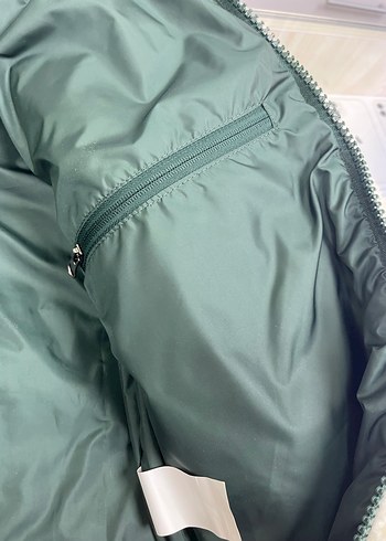 Uzun Kollu, Yüksek Yakalı Erkek Gri-Beyaz Polar Ceket - Görsel 4