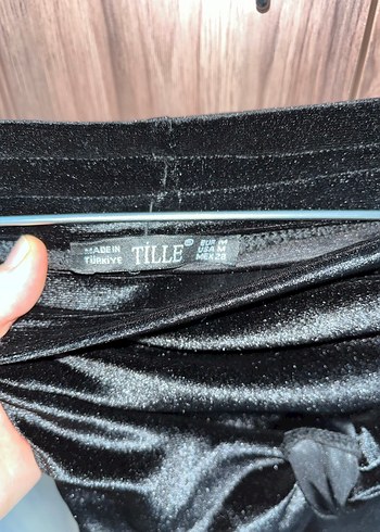 Drapeli Siyah Uzun Kadın Etek - Görsel 4