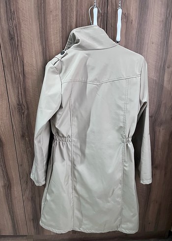 Bej Midi Düğmeli Kadın Ceket - Görsel 2