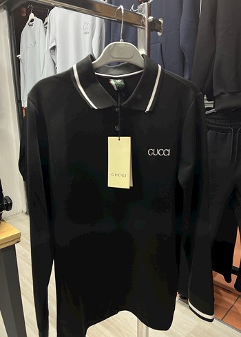 Gucci Siyah Uzun Kollu Polo Tişört - Görsel 4