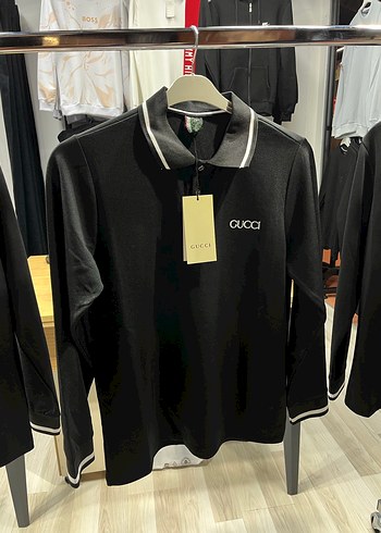 Gucci Siyah Uzun Kollu Polo Tişört - Görsel 2
