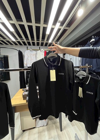 Gucci Siyah Uzun Kollu Polo Tişört - Görsel 5