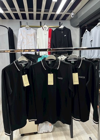 Gucci Siyah Uzun Kollu Polo Tişört - Görsel 7