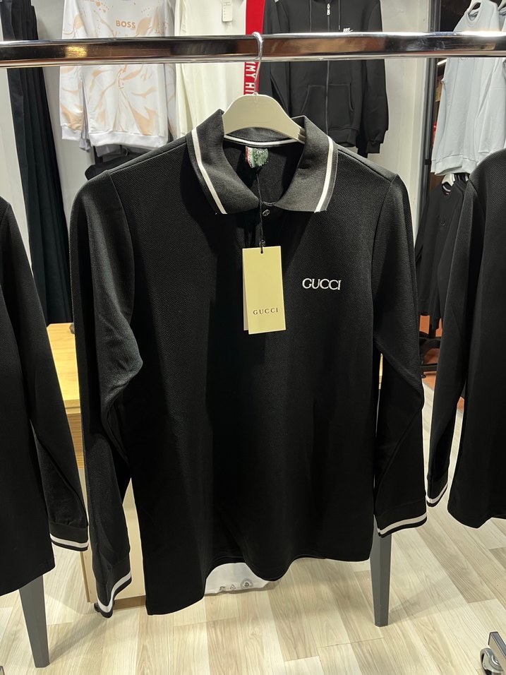 Gucci Siyah Uzun Kollu Polo Tişört - Görsel 2