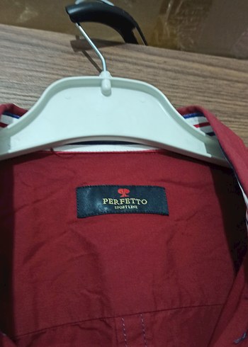 Bordo Erkek Uzun Kollu Düğmeli Gömlek - Görsel 3