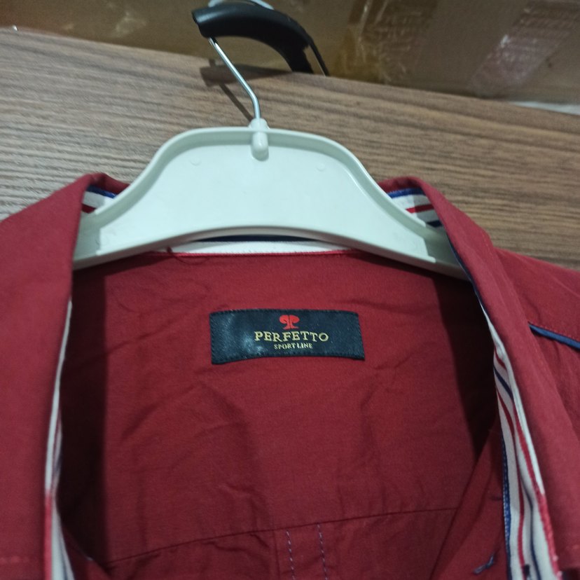 Bordo Erkek Uzun Kollu Düğmeli Gömlek - Görsel 3