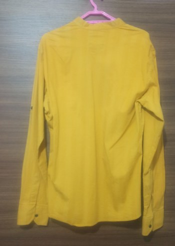 Sarı hakim Yaka Düğmeli Erkek Gömlek - Görsel 3