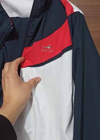 Erkek Beyaz Kırmızı Spor Fermuarlı Eşofman takımı - Görsel 5