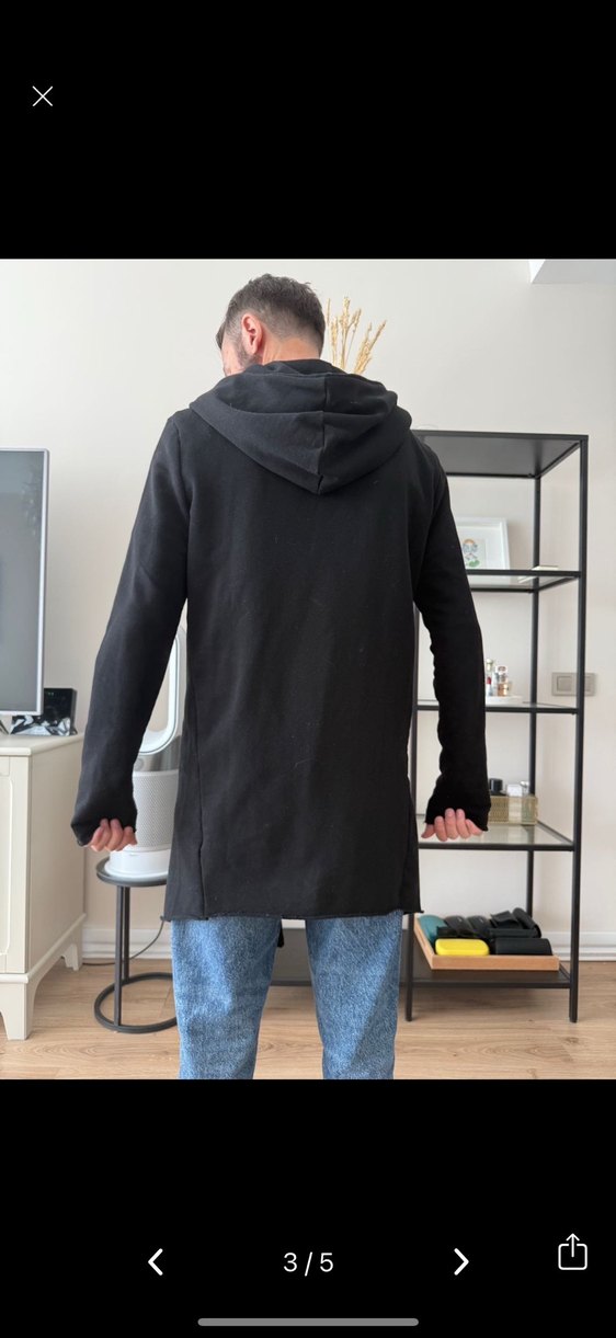 H&M Siyah Erkek Uzun Kollu Hırka - Görsel 3
