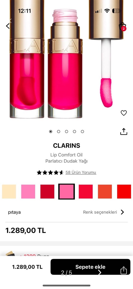 Clarins 04 Lip Comfort Oil Parlak Pembe - Görsel 2