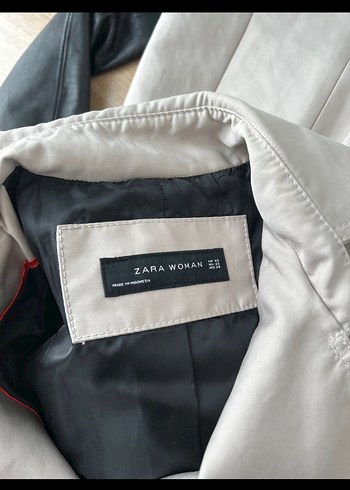 Bej zara Düğmeli Kadın Trençkot - Görsel 7