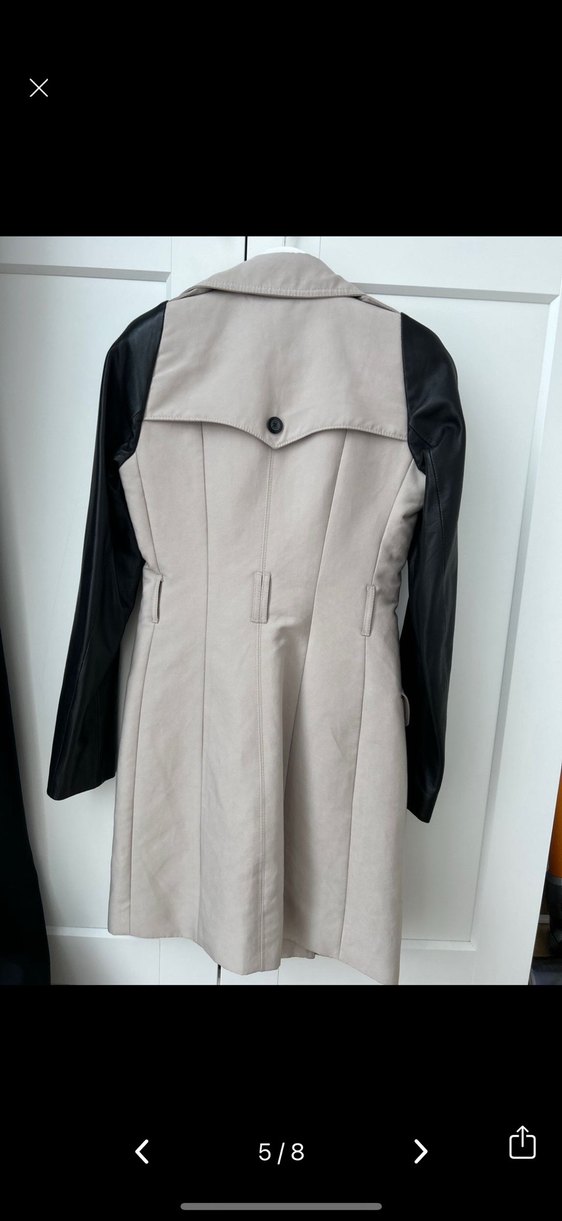 Bej zara Düğmeli Kadın Trençkot - Görsel 5