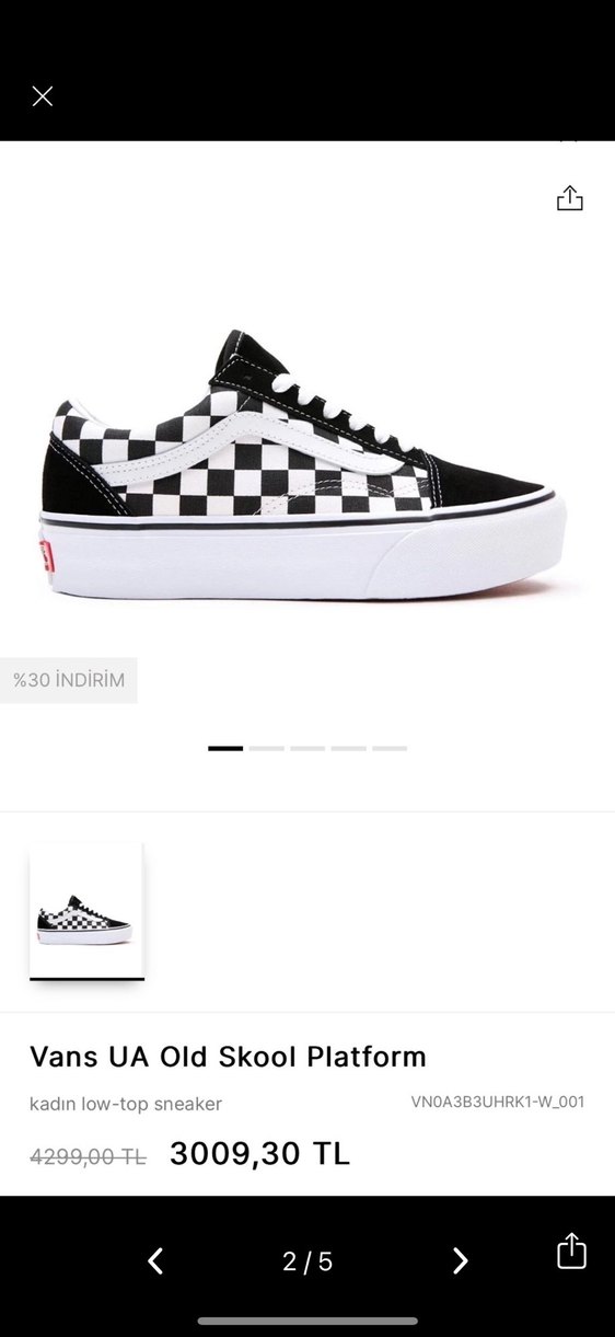 Vans yüksek tabanlı sneakers - Görsel 2