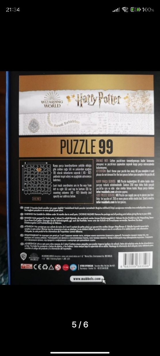 Mabbels marka 99 Parça Puzzle - Görsel 5